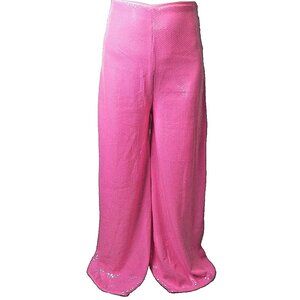 ASOS Luxe Pants Size 4 Hot Pink Wide Leg Shiny Sequins Party Dance Festive NWT